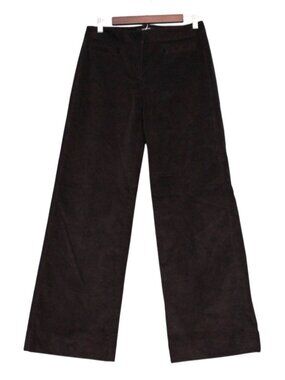NWT Vintage Express Corduroy Trouser Pants Size 6 Wide Leg Y2K Stretch Brown